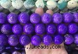 LSBS665 15 inches 20mm round howlite turquoise gemstone beads wholesale
