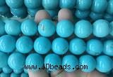 LSBS693 15 inches 20mm round howlite turquoise gemstone beads wholesale