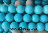 LSBS694 15 inches 22mm round howlite turquoise gemstone beads wholesale