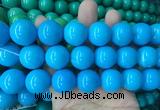 LSBS695 15 inches 20mm round howlite turquoise gemstone beads wholesale