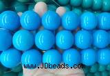 LSBS696 15 inches 22mm round howlite turquoise gemstone beads wholesale