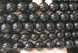 LSBS707 15 inches 16mm round black agate gemstone beads wholesale