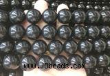 LSBS708 15 inches 18mm round black agate gemstone beads wholesale