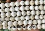 LSBS723 15 inches 14mm round howlite turquoise gemstone beads wholesale