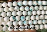 LSBS734 15 inches 14mm round howlite turquoise gemstone beads wholesale