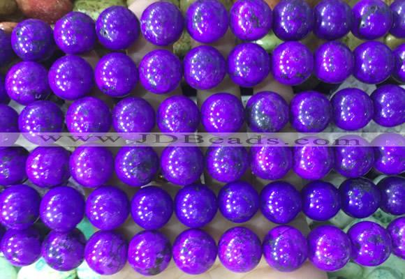 LSBS735 15 inches 14mm round howlite turquoise gemstone beads wholesale