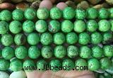 LSBS738 15 inches 14mm round howlite turquoise gemstone beads wholesale