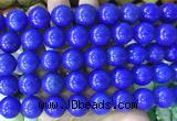 LSBS747 15 inches 16mm round howlite turquoise gemstone beads wholesale