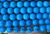 LSBS748 15 inches 16mm round howlite turquoise gemstone beads wholesale