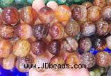 LSBS75 15 inches 18mm round coffee dragon veins agate beads wholesale