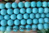 LSBS750 15 inches 16mm round howlite turquoise gemstone beads wholesale