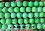 LSBS753 15 inches 16mm round howlite turquoise gemstone beads wholesale