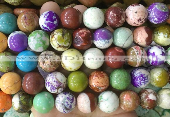 LSBS758 15 inches 16mm round howlite turquoise gemstone beads wholesale