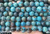 LSBS846 15 inches 14mm faceted round patterned agate gemstone beads wholesale