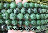 LSBS86 15 inches 16mm faceted round ruby zoisite beads wholesale