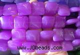LSBS886 15 inches 20mm square candy jade gemstone beads wholesale