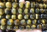 LSBS89 15 inches 16mm faceted round yellow tiger eye beads wholesale