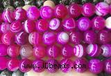 LSBS892 15 inches 16mm round banded agate gemstone beads wholesale