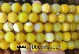 LSBS894 15 inches 16mm round banded agate gemstone beads wholesale