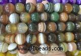 LSBS895 15 inches 16mm round banded agate gemstone beads wholesale