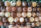 LSBS907 15 inches 16mm round red gum flower crystal gemstone beads wholesale