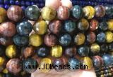 LSBS91 15 inches 16mm faceted round colorful tiger eye beads wholesale