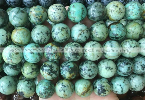 LSBS917 15 inches 16mm round african turquoise gemstone beads wholesale