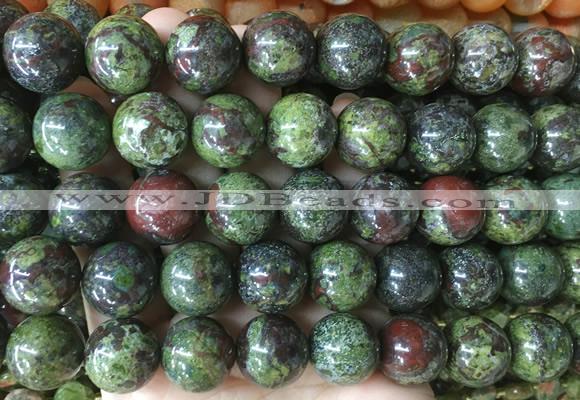 LSBS918 15 inches 16mm round dragon blood jasper gemstone beads wholesale