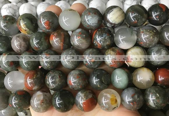 LSBS919 15 inches 16mm round blood jasper gemstone beads wholesale