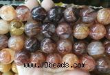 LSBS925 15 inches 18mm round red gum flower crystal gemstone beads wholesale