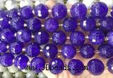 LSBS935 15 inches 16mm faceted round Candy jade gemstone beads wholesale