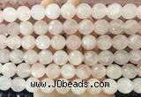 LSBS951 15 inches 14mm faceted round rose quartz gemstone beads wholesale