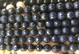 LSBS955 15 inches 14mm faceted round blue sandstone gemstone beads wholesale