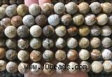 LSBS963 15 inches 14mm faceted round wooden jasper gemstone beads wholesale