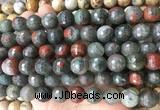 LSBS965 15 inches 14mm faceted round blood jasper gemstone beads wholesale