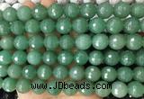 LSBS974 15 inches 14mm faceted round green aventurine gemstone beads wholesale