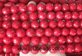 LSBS976 15 inches 14mm faceted round synthetic turquoise gemstone beads wholesale