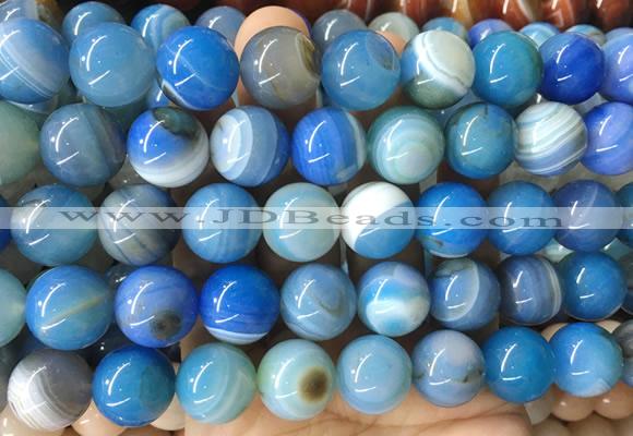 LSBS980 15 inches 16mm round banded agate gemstone beads wholesale