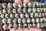 MEBS16 15 inches 8*12mm pumpkin dalmatian jasper beads wholesale
