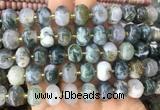MEBS30 15 inches 8*12mm pumpkin tree agate beads wholesale