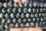 MEBS32 15 inches 8*12mm pumpkin black labradorite beads wholesale