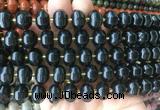 MEBS33 15 inches 8*12mm pumpkin black obsidian beads wholesale
