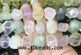 MQBS01 15 inches 12*16mm - 13*18mm faceted nuggets multicolor quartz beads
