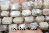 MSBS22 15 inches 13*18mm - 15*20mm faceted nuggets moonstone beads