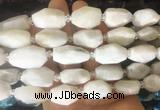 MSBS26 15 inches 12*16mm - 15*20mm faceted nuggets white moonstone beads
