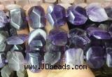 NABS08 15 inches 15*20mm - 18*25mm faceted freeform amethyst beads