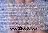 NCBS14 15 inches 6mm faceted round white crystal beads wholesale