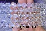 NCBS16 15 inches 10mm faceted round white crystal beads wholesale