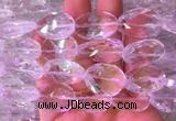 NCBS23 15 inches 15*20mm - 18*25mm faceted freeform white crystal beads