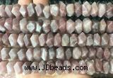 NGBS129 15 inches 8*12mm - 10*14mm faceted nuggets sunstone beads